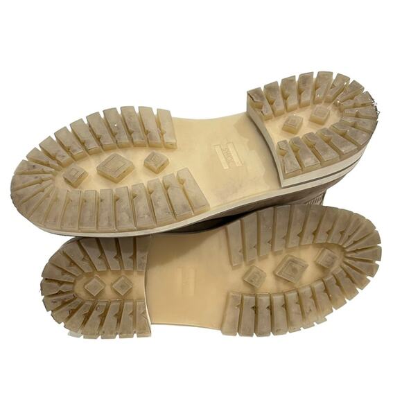 Toms Frankie boot above ankle lace up suede size 7 pull tan luge gum sole - Picture 10 of 10